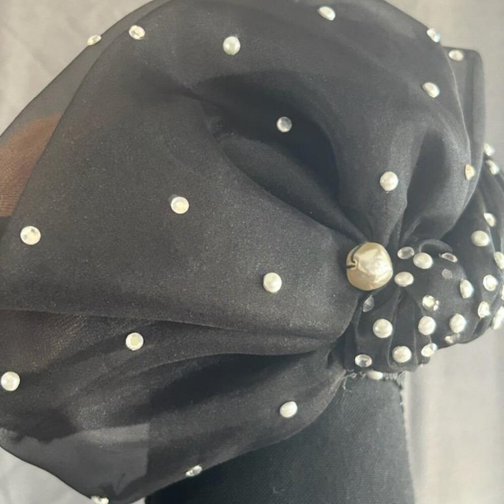 Black Ribbon Hat - Picture 3 of 5